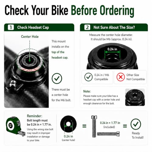ROCKBROS Aluminum Bike Phone Mount, Headset Cap Mount for 4.7-7.1" Phones - style: Headset Cap Mount