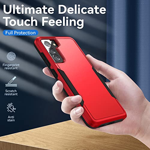 for Samsung Galaxy S21 Plus Case, Military Grade Drop Tested, Heavy-Duty Tough Rugged Shockproof Protective Case, Red - color: Red