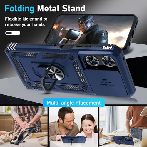 for Moto G Power 5G 2026/2025 Case Built in Slide Camera Cover Blue - color: Blue, size: Moto G Power 5G(2025)
