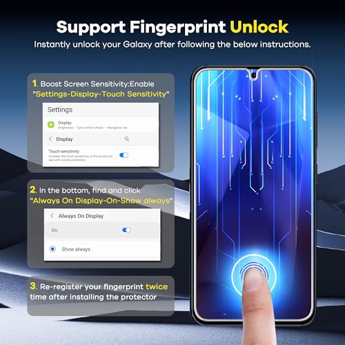 AACL for Samsung Galaxy S25 Plus/S24 Plus Screen Protector Film [Not Glass] - size: S25 Plus/S24 Plus