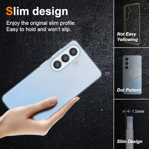Silicone Clear for Samsung Galaxy S26 Case,Thin with Comfort Grip | Soft Slim-Fit TPU Galaxy S26 Phone Cover,Non-Slip,Shockproof Protection,Scrath-Resistant - size: Galaxy S26