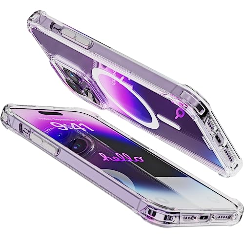 REBEL Clear Case for iPhone 14 Pro Max [Crystal Series Gen-4] Strong MagSafe Compatible, Anti-Scratch, Non-Yellowing, Protective Shockproof Bumpers, Metal Buttons, 6.7 Inch Phone 2023 (Crystal Clear) - color: Crystal Clear, size: iPhone 14 Pro Max
