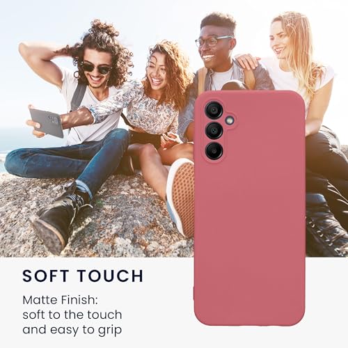 kwmobile Case Compatible with Samsung Galaxy A14 5G Case - Protective Slim TPU Phone Cover - Soft Matte Finish - Dark Rose - color: Dark Rose, size: Galaxy A14 5G