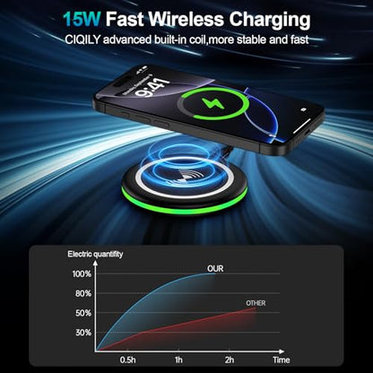 Wireless Phone Charger Samsung Fast Charging Pad for Samsung Galaxy S26/S25