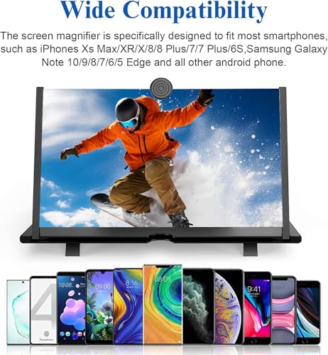 16 inch 3D HD Magnifying Screen Magnifier for Cell Phone - color: Black-16''