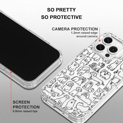 MOSNOVO Case for iPhone 13 Pro, [Compatible with Magsafe] [Buffertech 6.6ft Military-Grade Drop Protection] [Anti Peel Off Tech] Clear Phone Case Design - Doodle Dog - color: Doodle Dog, size: iPhone 13 Pro