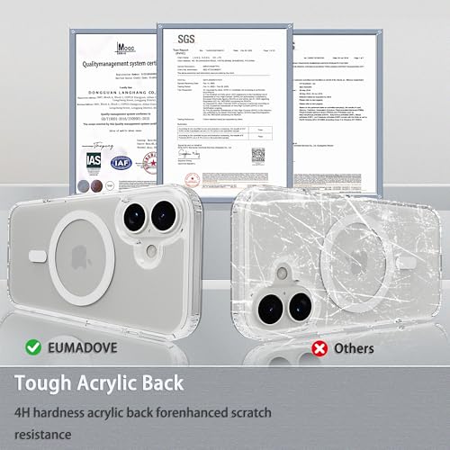 Classic Hybrid Magnetic iPhone 17 Case Phone Case Cover, Screen Protectors X1, Compatible with Magsafe, Anti Yellowing,Slim,Shockproof, Protective (Transparent Crystal, iPhone 17) - color: Transparent Crystal, size: iPhone 17