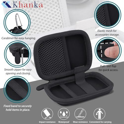 khanka Case for Anker Nano Power Bank Ultra-Slim 5000Mah & Maggo 10K,Black - color: Black