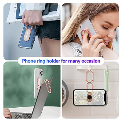 Phone Ring Holder Finger Kickstand, Foldable Loop Handle, Rose Gold - color: Adhesive- Gold