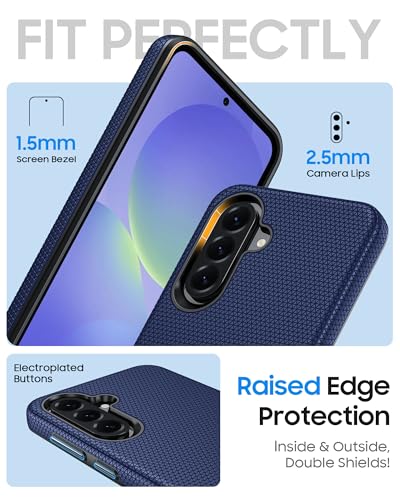 for Galaxy A37 5G Phone Case, Galaxy A36 5G Phone Case, Anti-Slip Textured, 14FT Mili-Grade Drop Protection Tested Samsung A37 5G Case, TPU+PC Dual Layer Shockproof Cover for A56 (Blue) - color: Blue