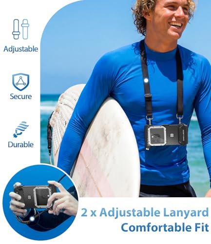 Underwater Phone Case for Snorkeling - Waterproof Touchscreen Diving Housing, Universal Underwater Phone Case for iPhone 16/15/14/13 Pro Max Samsung Galaxy S26/S25/S24 Ultra Up to 6.9'' (Black) - color: Black