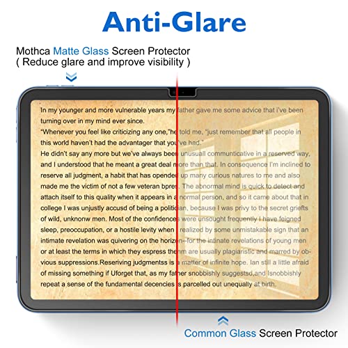 Mothca Matte Glass Screen Protector for iPad 11-inch A16 2025 (11th Generation) / iPad 10th Generation 10.9-inch 2022 Anti-Glare & Anti-Fingerprint Tempered Glass (Not Privacy) with Alignment Frame - size: iPad 11th 11"/iPad 10th 10.9"