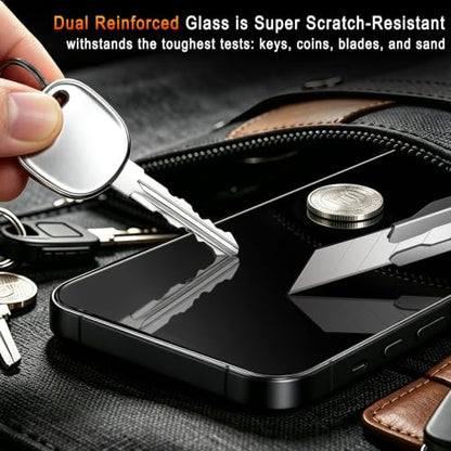 TZGZT 3 Pack Screen Protector for iPhone 15, Tempered Glass, Case Friendly - color: iPhone 15 Clear