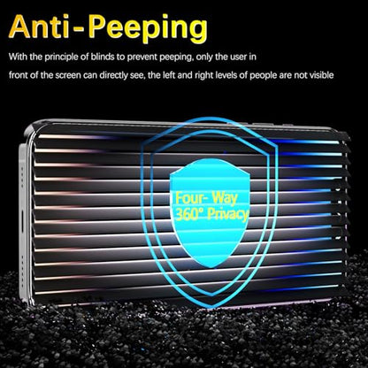 MAYtobe 2PCS 360° Privacy Screen Protector for iPhone 17 Pro Tempered Glass - size: iPhone 17 Pro(Black)