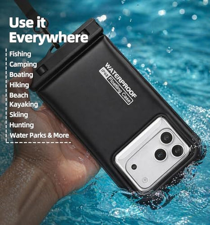 Floating Waterproof Phone Pouch 2 Pack, IP68 Dry bag Case for 6.9" Phones | Waterproof Phone Case,Floats in Water&Touchscreen,Underwater Shooting,Fits iPhone/Samsung,for Snorkeling,Beach,Kayak, Cruise - size: 7.0 inch, 2 Pcs Waterproof Pouch