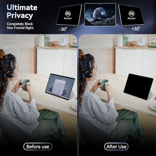 Privacy Filter Compatible with Microsoft Surface Pro 7 Plus/Pro 7/Pro 6/Pro 5/Pro 4/Pro 3, Easy On/Off 12.3 Inch Removable Anti Spy Glare Blue Light Privacy Screen - size: 12.3 inch Surface