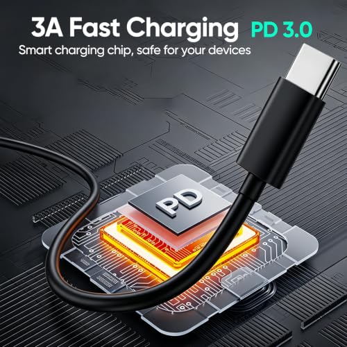 Short USB to USB C Cable 6 inch 20-Pack, Fast Charging Data Sync A to C - color: Black, size: 6Inches