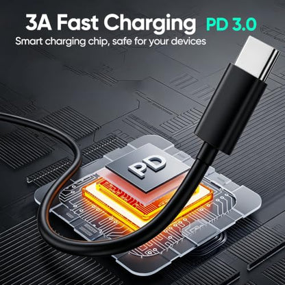 Short USB to USB C Cable 6 inch 20-Pack, Fast Charging Data Sync A to C - color: Black, size: 6Inches