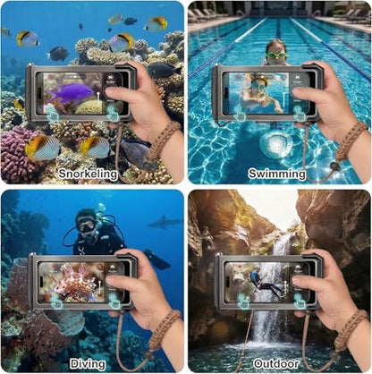 Gen 5th Diving Phone Case for iPhone 17 16 15 14 13 12 11 Pro Max Galaxy S25 S24 S23 Ultra, [98ft/30m] Waterproof Shellbox Underwater Camera Housing, Professional for Scuba Snorkeling (Gray) - color: 5th Gray