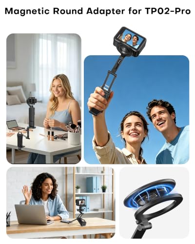 OMOTON TP02-Ultra 2 in 1 Magnetic Phone Tripod for DJI/GoPro iPhone, Black - color: 9-Black Ultra
