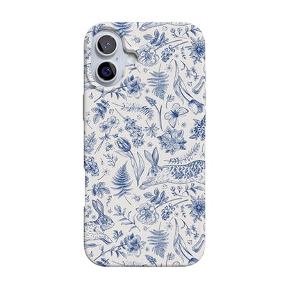 Casely iPhone 16 Case | Hop & Bloom | Bunny Toile | Compatible with MagSafe | Classic Ultra Slim Design - color: Hop & Bloom | Bunny Toile, size: Iphone 16