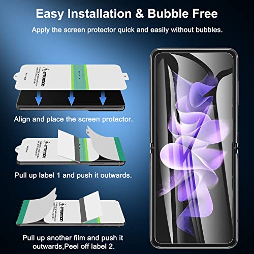 geekboy (2 Set Upgraded) Screen Protector for Samsung Galaxy Z Flip 3 5G