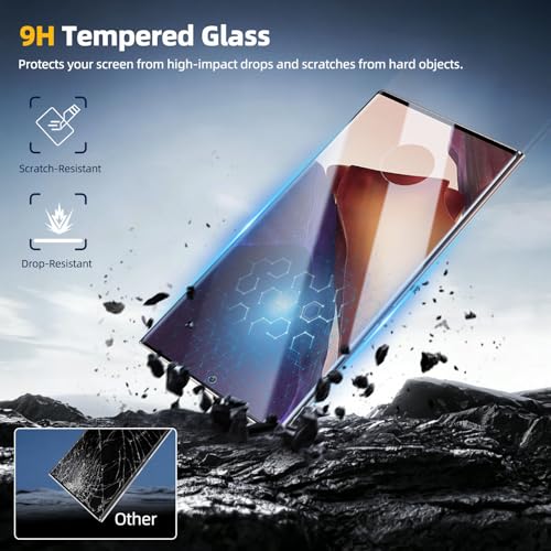 3+2 Pack Galaxy Note 20 Ultra Screen Protector, 9H Tempered Glass, HD Clear, Fingerprint Compatible, Camera Lens Protector for Samsung Galaxy Note 20 Ultra 5G 6.9 Inch - size: Galaxy Note 20 Ultra 6.9 inch