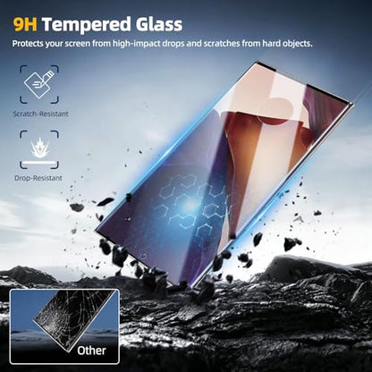 3+2 Pack Galaxy Note 20 Ultra Screen Protector, 9H Tempered Glass, HD Clear, Fingerprint Compatible, Camera Lens Protector for Samsung Galaxy Note 20 Ultra 5G 6.9 Inch - size: Galaxy Note 20 Ultra 6.9 inch