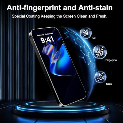 QsmQam 3 Pack Screen Protector for Samsung Galaxy S24 FE + 3 Pack Camera Lens Protector, Ultra HD Tempered Glass, 9H Hardness, Anti Scratch, Easy Installation - Case Friendly - size: Samsung Galaxy S24 FE