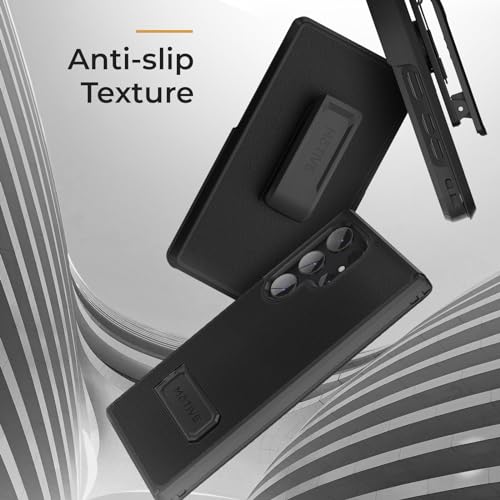 MOTIVE for Samsung Galaxy S24 Ultra Case with Belt Clip and Stand | 6.8" | Case & Holster, MagSafe compatible, built-in Kickstand Horizontal, 360° rotating belt clip, slim low-profile fit - size: s24 Ultra