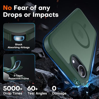TOCOL for iPhone 17e Case, Compatible with MagSafe, Alpine Green - color: Alpine Green, size: Iphone 17e