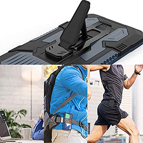 for LG K51 Phone Case,with Tempered Glass Screen Protector [2Pack] Heavy-Duty Military Grade 15ft. Drop Tested Protective Case for LG K51 -Blue - color: BLUE