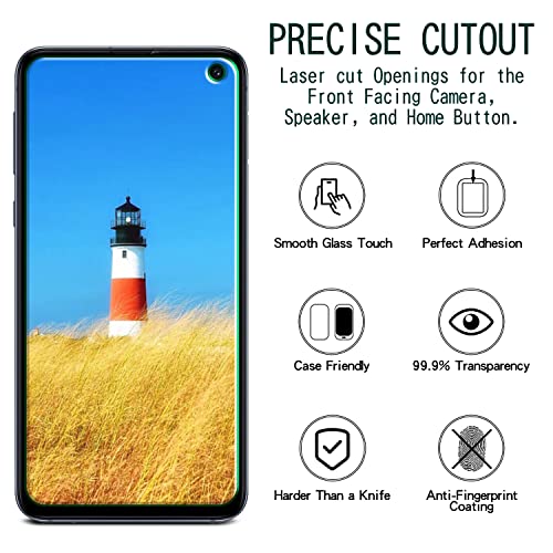 KAREEN 2 Pack Screen Protector Designed for Samsung Galaxy S10e Tempered Glass Film, 9H Hardness, Anti-Scratch, Bubble Free, Case Friendly - size: Samsung S10e