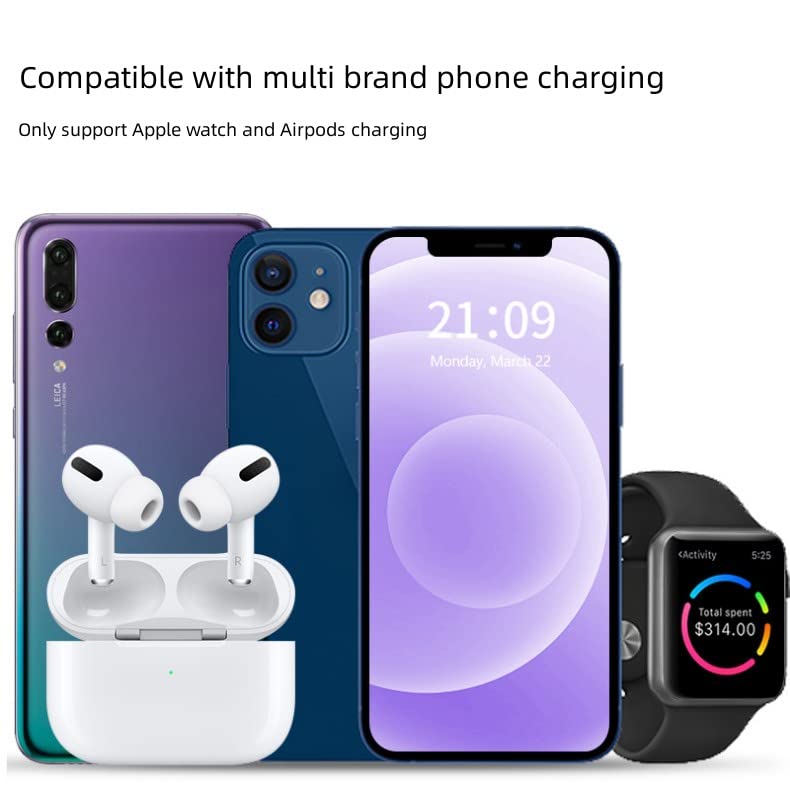 ALFOINE 3 in 1 Wireless Charging Station 15W for iPhone, iWatch and Android
