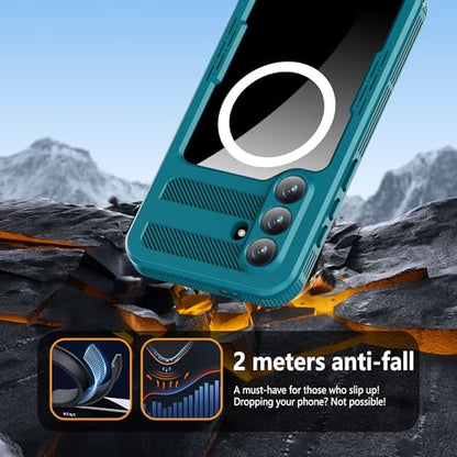 Waterproof Phone Case for Samsung Galaxy S26 Plus Protective Teal - color: Teal, size: Samsung Galaxy S26 Plus