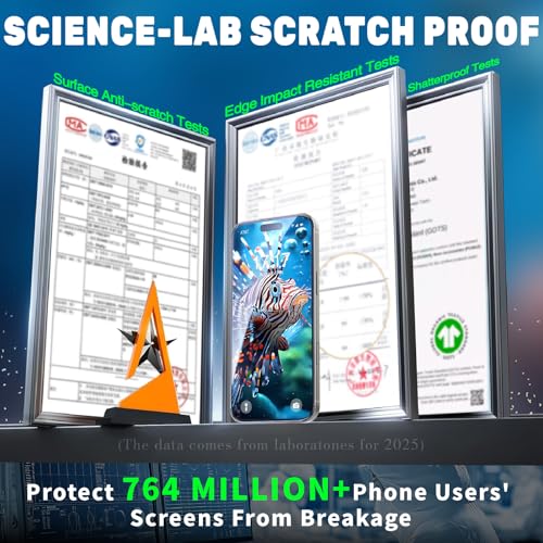3 Pack for iPhone 14 Pro Max iPhone15 iPhone 16 Pro Max Screen Protector,Tempered Glass,2 HD 1 Privacy with Installation Frame Anti-spy HD 12FT Military Grade Shatterproof Bubble Free - size: 99001