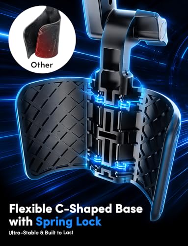 ELWEY Car Cup Holder Phone Holder, 15" Height Phone Mount Fit 2.6-4.8" Car Cupholder, 360° Swiveling Phone Holders for Your Car Fits iPhone 17 16 Pro Max & 4.7-7" Cell Phones