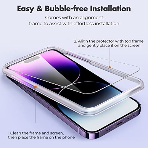 UNBREAKcable 3-Pack Screen Protector for iPhone 14 Pro Max Tempered Glass - size: iPhone 14 Pro Max