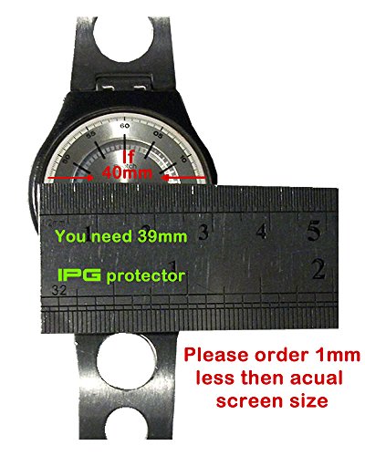 IPG for Universal Round Watch Screen Protector (2 Units) Hydrogel Film Bubble Free Anti-Scratch Invisible Protection Good for Smart Watch Too Size Options are Available (39 mm Diameter)