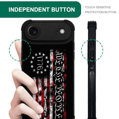 case for iPhone 17 Air,Compatible with Magsafe,All-Round Protection Shockproof Anti-Scratches TPU Case Cover-Classic American Flag 1776 We The People - color: Classic American Flag 1776 we the people, size: IPhone 17 Air