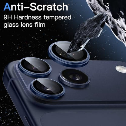 JETech Camera Lens Protector for iPhone 17 Pro/17 Pro Max, Deep Blue, 1 Set - color: Deep Blue