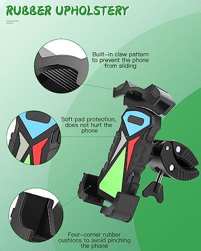 Universal Phone Holder Golf Cart, Phone Mount for Bike, Bicycle, Push Cart, Boat, Car, Stroller, Motorcycle, Fits Most Mobile Smartphones, Adjustable Handlebar Cell Phone Holder Shockproof - color: Mix