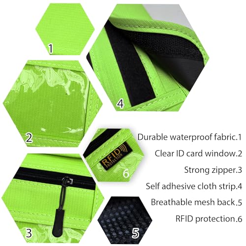 RFID Blocking Travel Neck Wallet Pouch and Passport Holder, Travel Neck Pouch Passport Holder for Women & Men - Green - color: Green