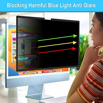 Removable 24 inch iMac Privacy Screen Filter (2021-2024, M1, M3, M4 Chip) - size: iMac 24 inch（2021-2024）