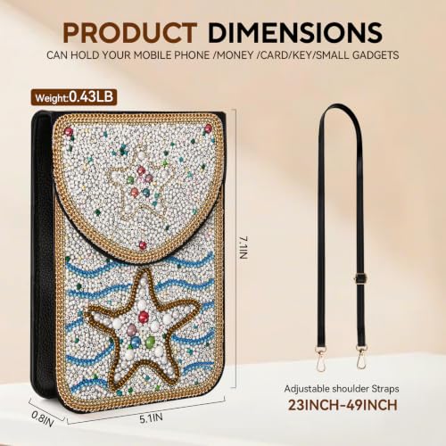 Small Beaded Crossbody Bag for Women, Boho Cell Phone Shoulder Purse Wallet with Handcrafted Colorful Beads - color: Tree-9