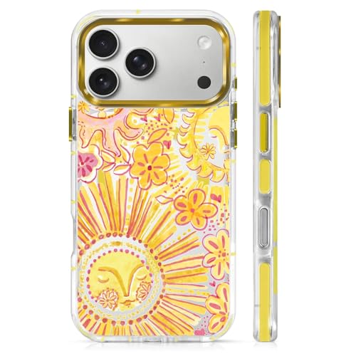Clear Magnetic Case for iPhone 17 Pro Max, Slim Anti-Yellow Transparent Cover, Military Grade Protection, Phone Cases for iPhone 17 Pro Max, Retro Sun - color: A-Retro Sun, size: Iphone 17 Pro Max