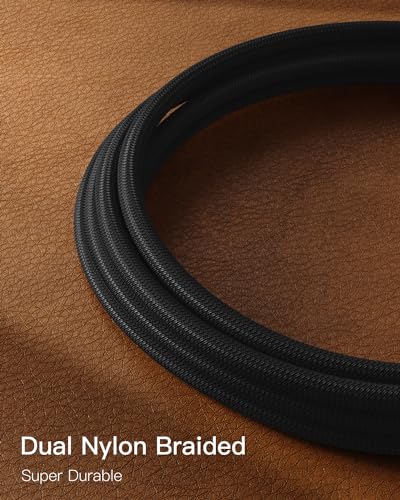 CONMDEX Android Auto USB Cable Short [1ft, 2 Pack] 10Gbps, 3A Fast Charging - color: Black, size: 1ft+1ft, style: 2Pack