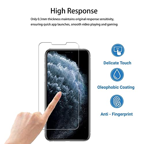 Easy Alignment Frame Designed For iPhone11 Pro/iPhone Xs/iPhone X Tempered Glass Screen Protector Film 2-Pack