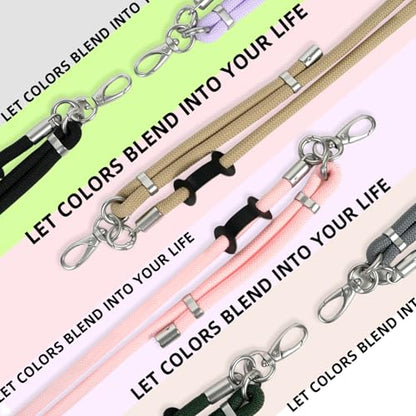 Phone Lanyard, 3 Ways to Wear: Crossbody, Neck and Wrist Strap - color: Black