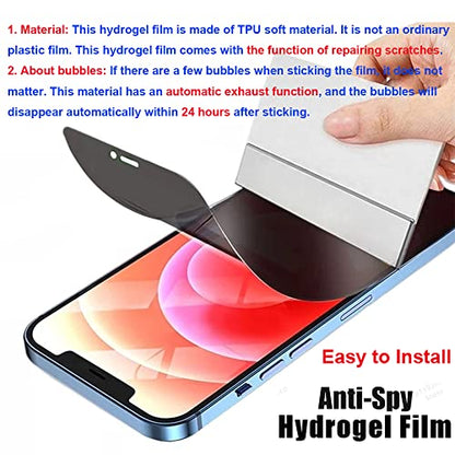 Privacy Screen Protector for iPhone 17, [Anti-Spy] High-sensitivity Soft Hydrogel Film [Not Tempered Glass] - color: iPhone 17